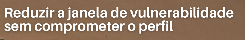Reduzir a janela de vulnerabilidade sem comprometer o perfil